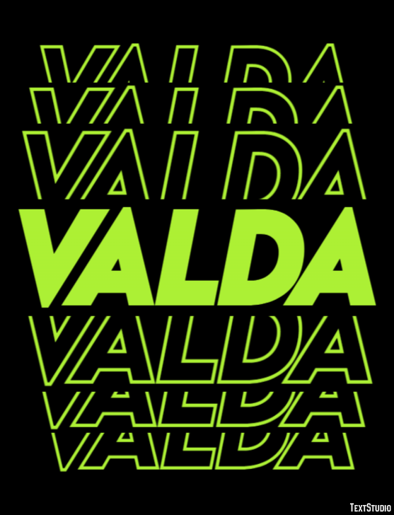 Valda Effetto testo
