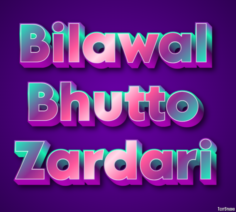 Bilawal Bhutto Zardari Efeito de texto