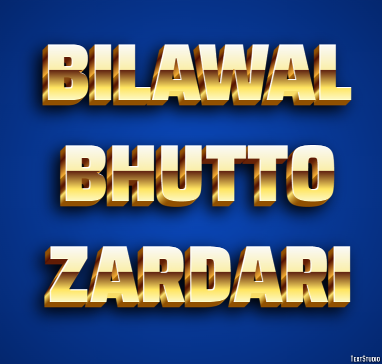 Bilawal Bhutto Zardari Efeito de texto