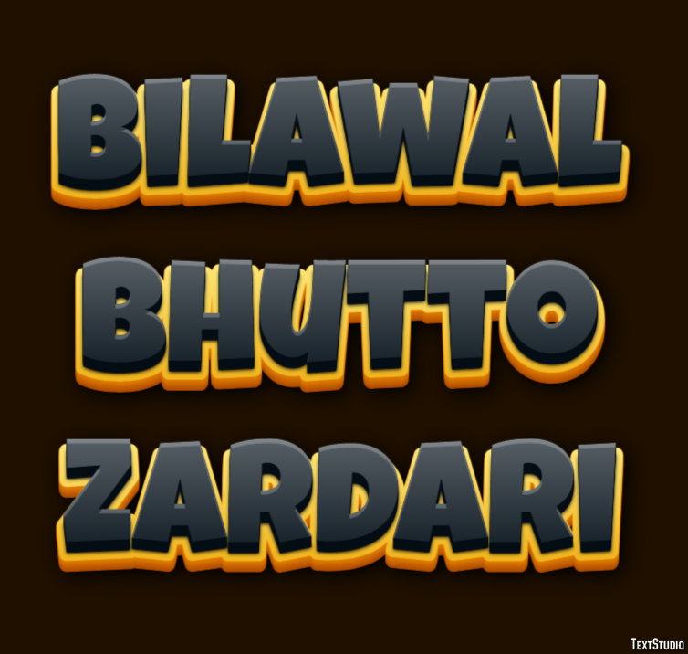 Bilawal Bhutto Zardari Efeito de texto