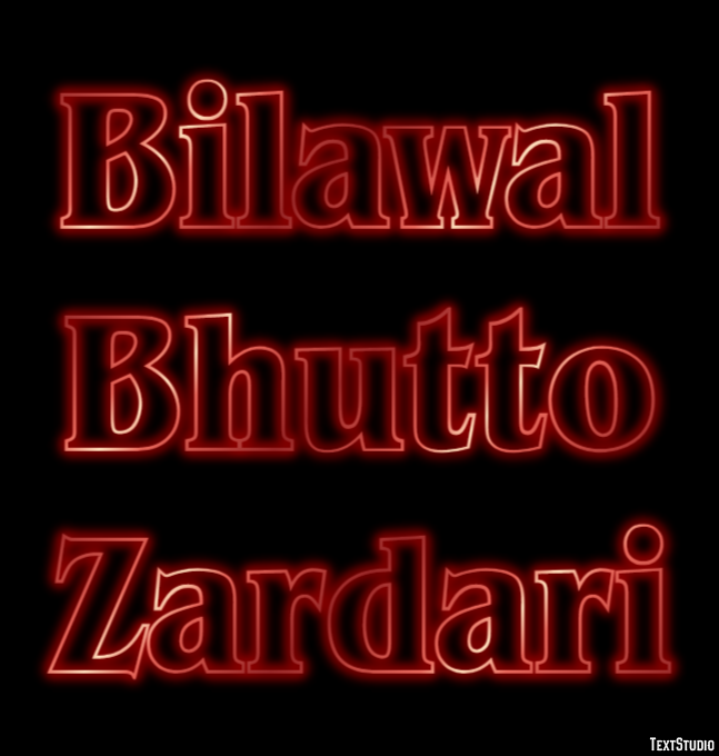 Bilawal Bhutto Zardari Efeito de texto