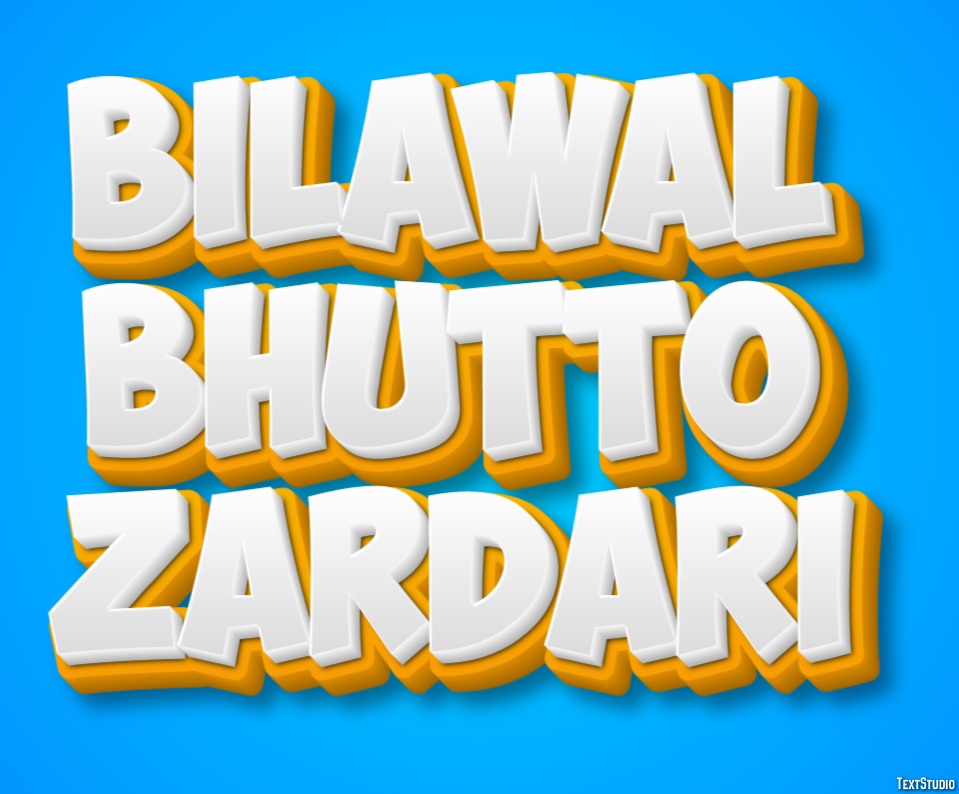 Bilawal Bhutto Zardari Efeito de texto
