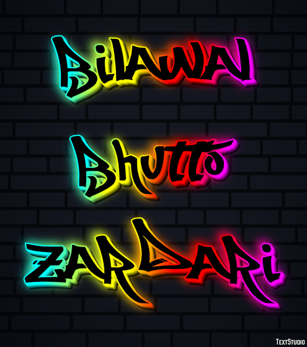 Bilawal Bhutto Zardari Efeito de texto