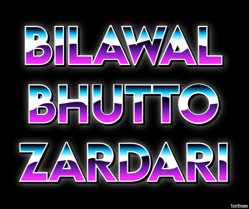 Bilawal Bhutto Zardari Efeito de texto