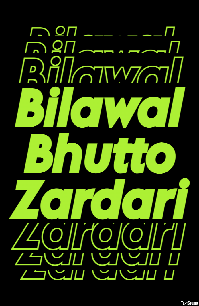 Bilawal Bhutto Zardari Efeito de texto