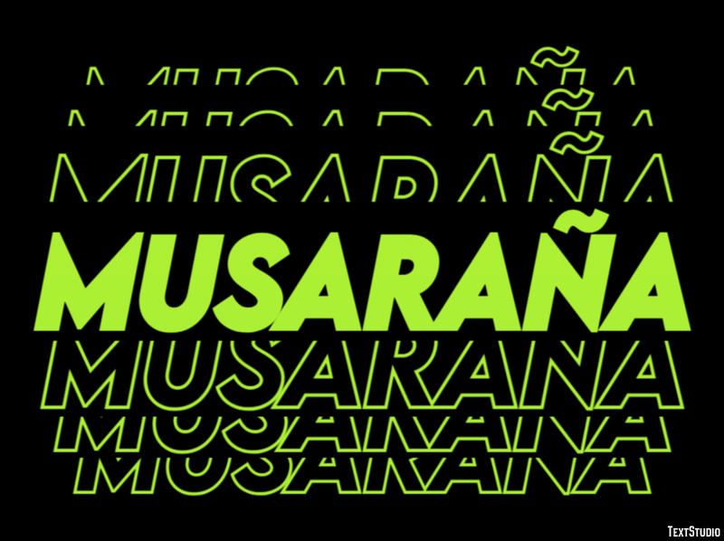 Musaraña Efecto de Texto