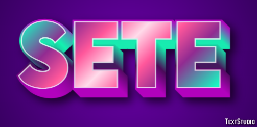 Sete Efeito de texto