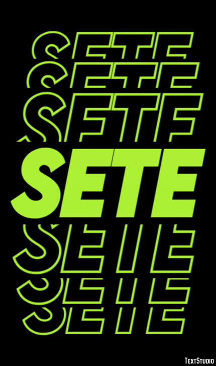 Sete Efeito de texto