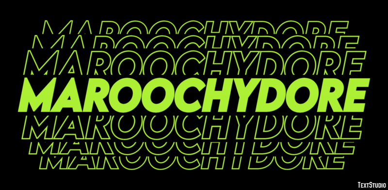 Maroochydore テキスト効果
