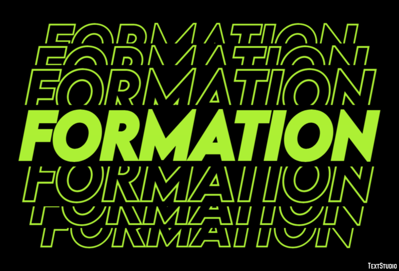 Formation Text Effect