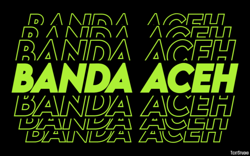 Banda Aceh Efecto de texto