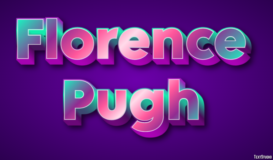 Florence Pugh Texteffekt
