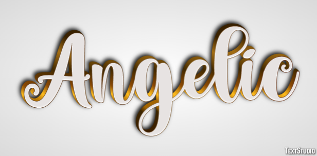 Angelic Text effect