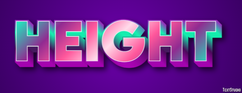 Height Text Effect