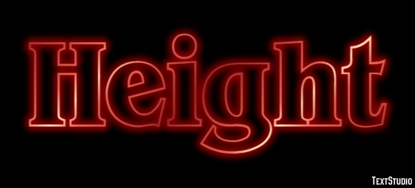 Height Text Effect