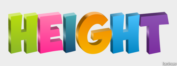 Height Text Effect