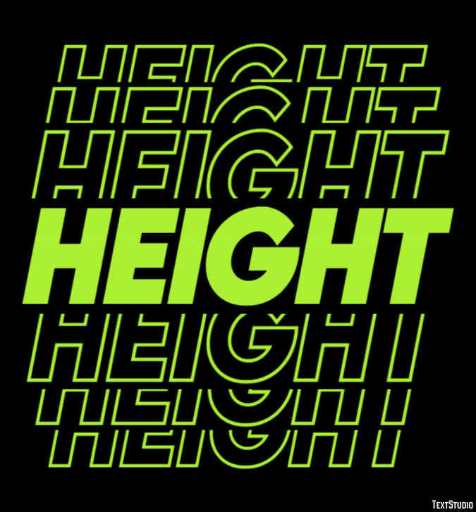 Height Text Effect