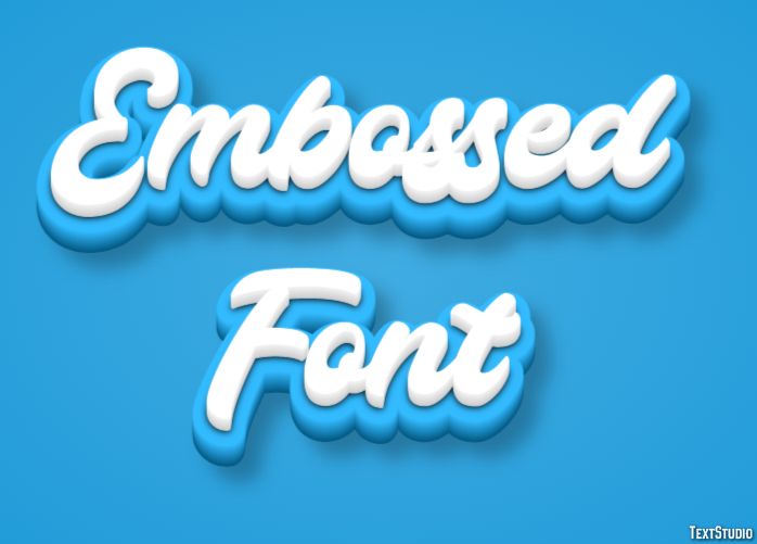 Embossed Font Text Effect