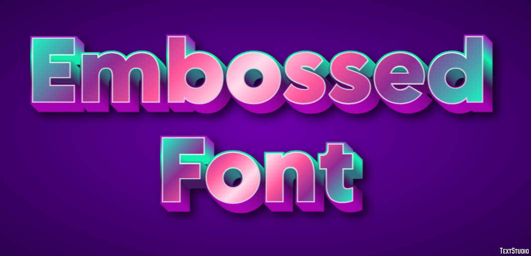 Embossed Font Text Effect