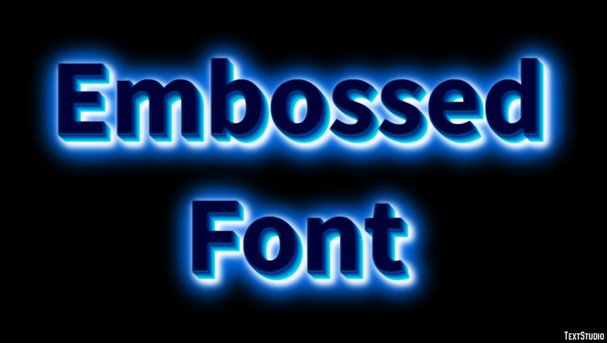 Embossed Font Text Effect