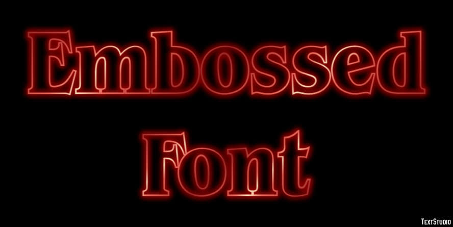 Embossed Font Text Effect