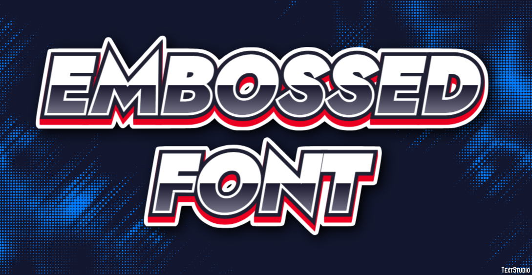 Embossed Font Texteffekt