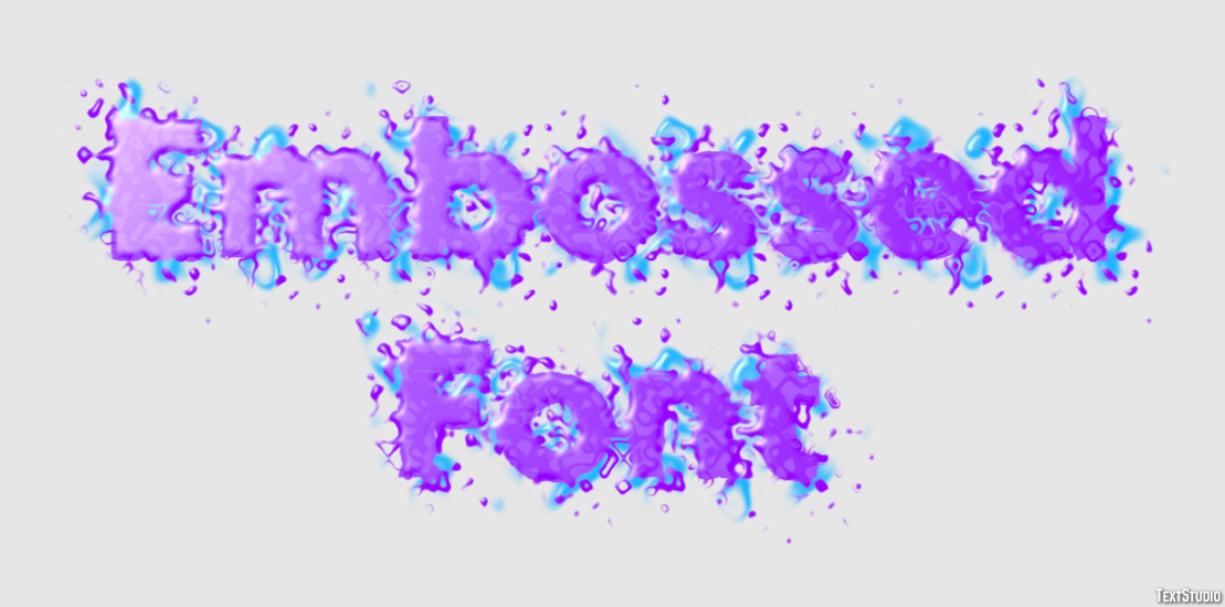 Embossed Font Texteffekt