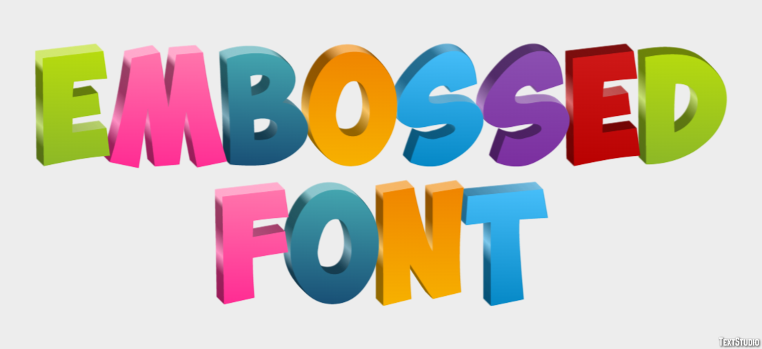 Embossed Font Text Effect