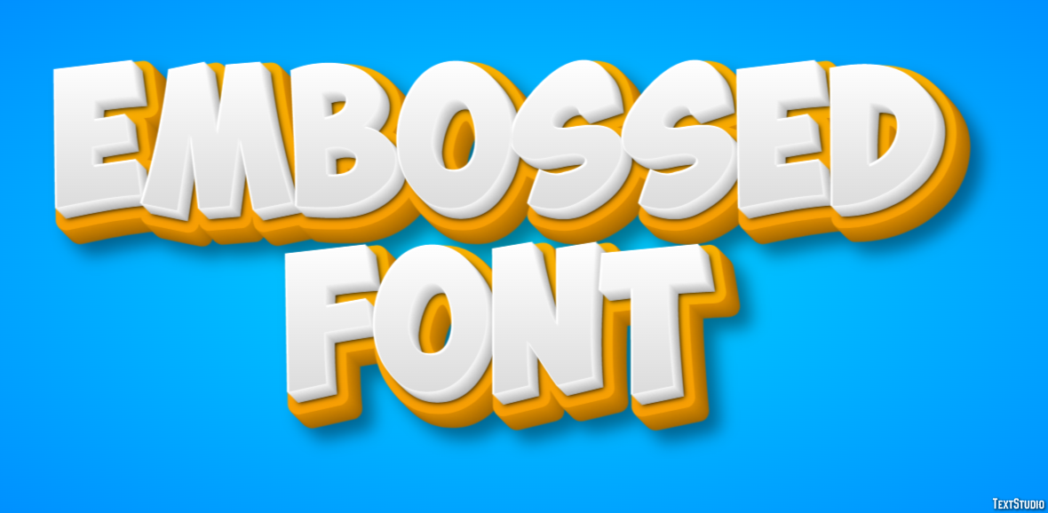 Embossed Font Efeito de texto