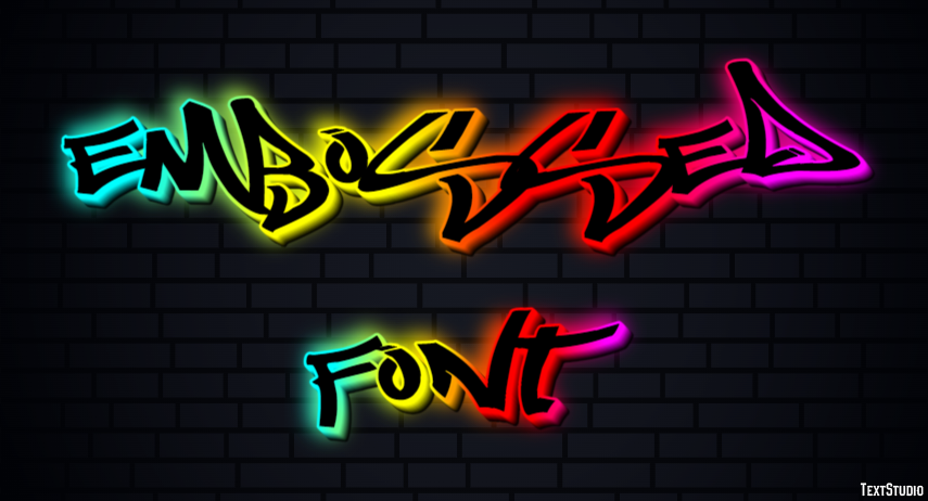 Embossed Font Text Effect