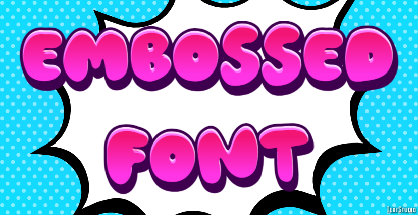 Embossed Font Texteffekt
