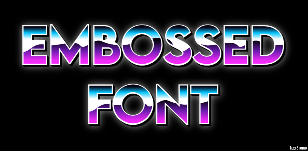 Embossed Font Texteffekt