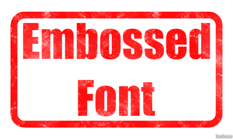 Embossed Font Texteffekt