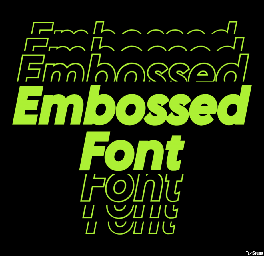 Embossed Font Texteffekt