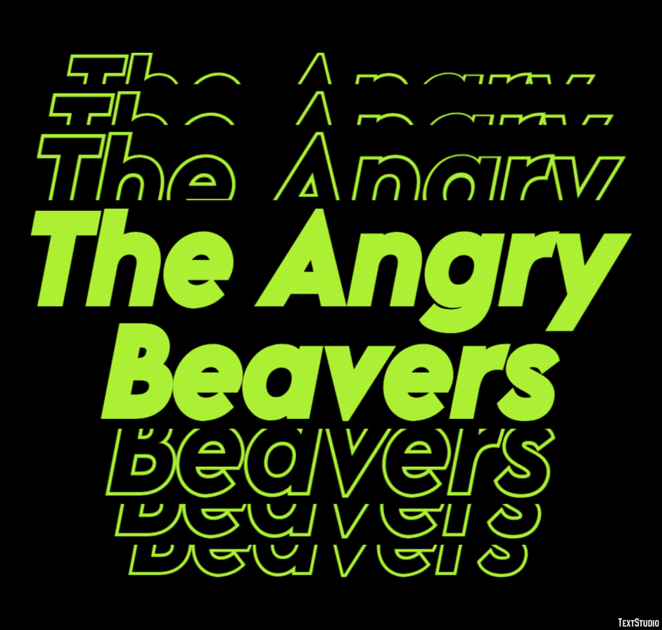The Angry Beavers Text effect