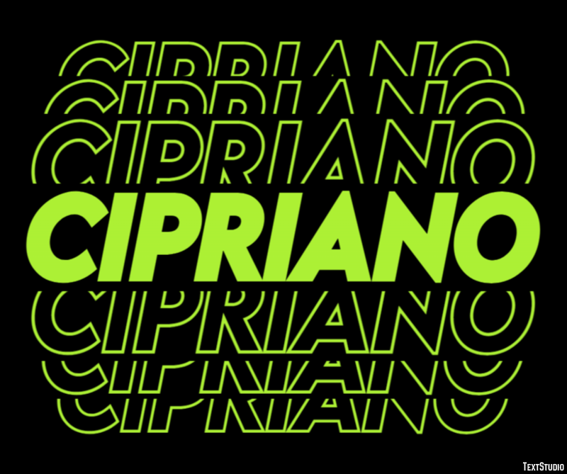 Cipriano Effetto testo