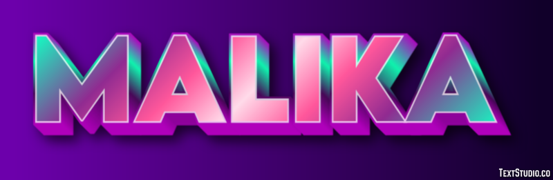 Malika Эффект текста