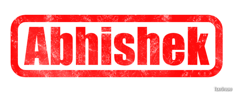 Abhishek Text effect