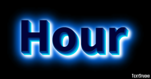 Hour Text Effect