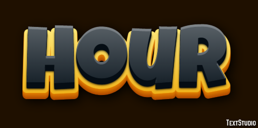 Hour Text Effect