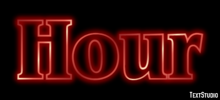 Hour Text Effect