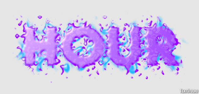 Hour Text Effect