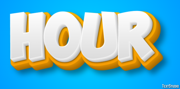 Hour Text Effect