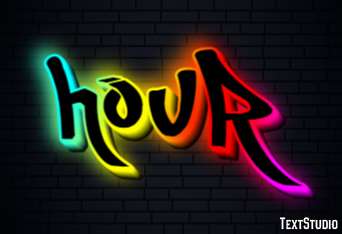 Hour Text Effect