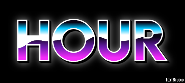 Hour Text Effect