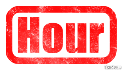 Hour Text effect