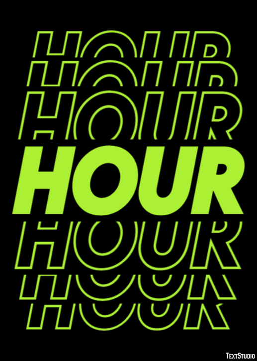 Hour Text Effect