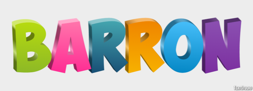 Barron Text Effect