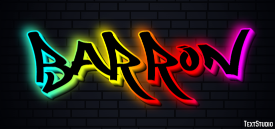 Barron Text effect