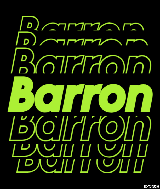 Barron Text Effect